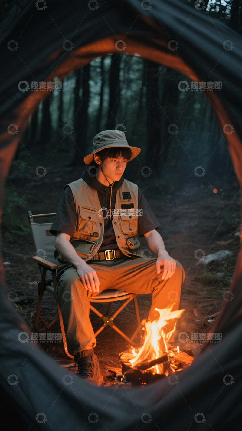 高清大图下载【趣麦麦图】户外露营自然氛围1