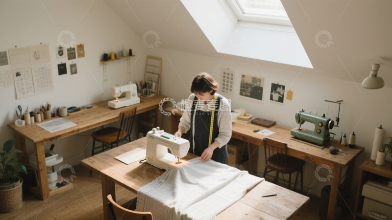 高清大图下载【趣麦麦图】手工缝纫匠心专注2