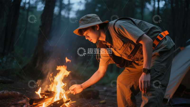 高清大图下载【趣麦麦图】户外露营自然氛围2