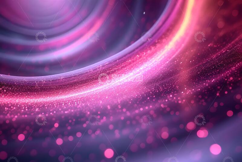 高清大图下载【趣麦麦图】粉红色和紫色抽象背景与椭圆形光的轨迹。