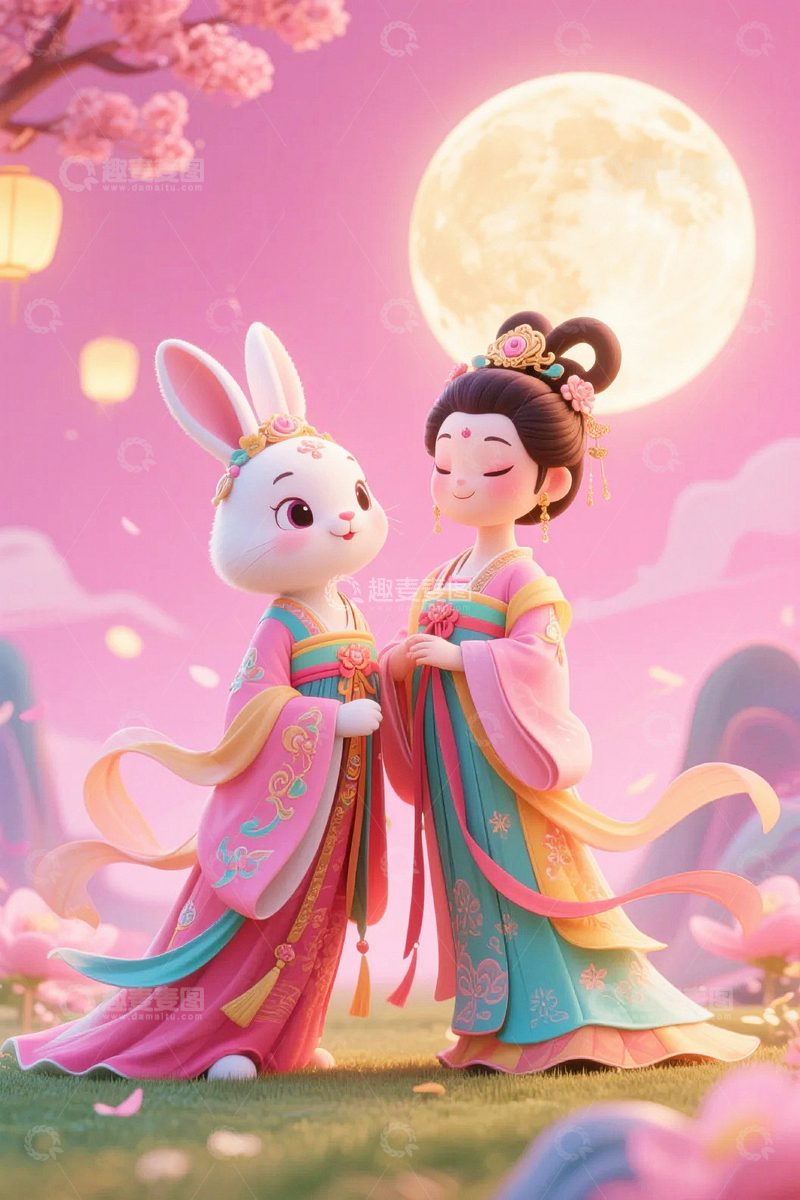 高清大图下载【趣麦麦图】中秋节嫦娥人物110