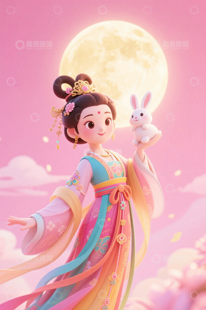 高清大图下载【趣麦麦图】中秋节嫦娥人物108
