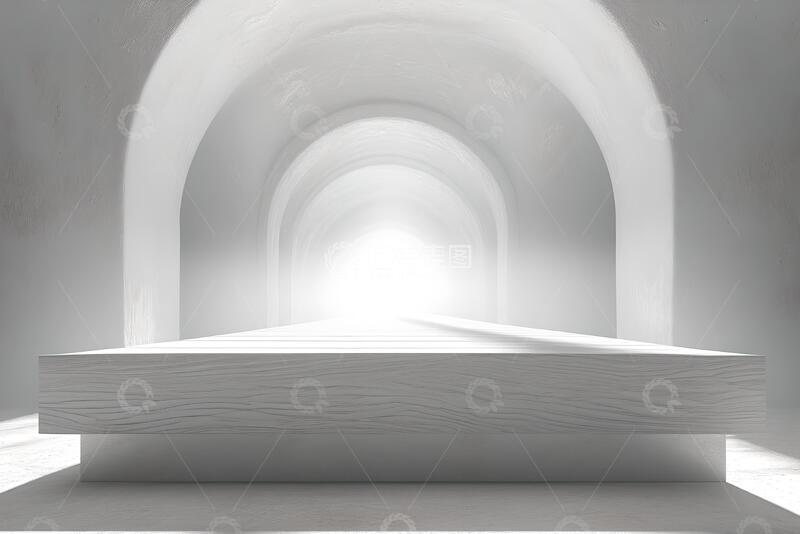 高清大图下载【趣麦麦图】白色空白展示桌2