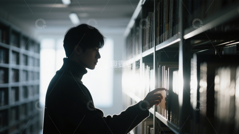 高清大图下载【趣麦麦图】图书馆静谧文艺寻书3