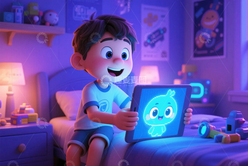 高清大图下载【趣麦麦图】人工智能科技陪伴成长7