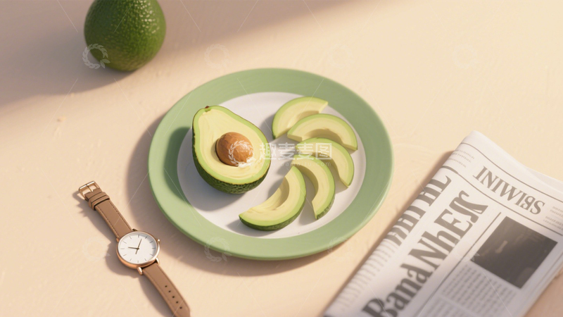 高清大图下载【趣麦麦图】牛油果简约健康生活1