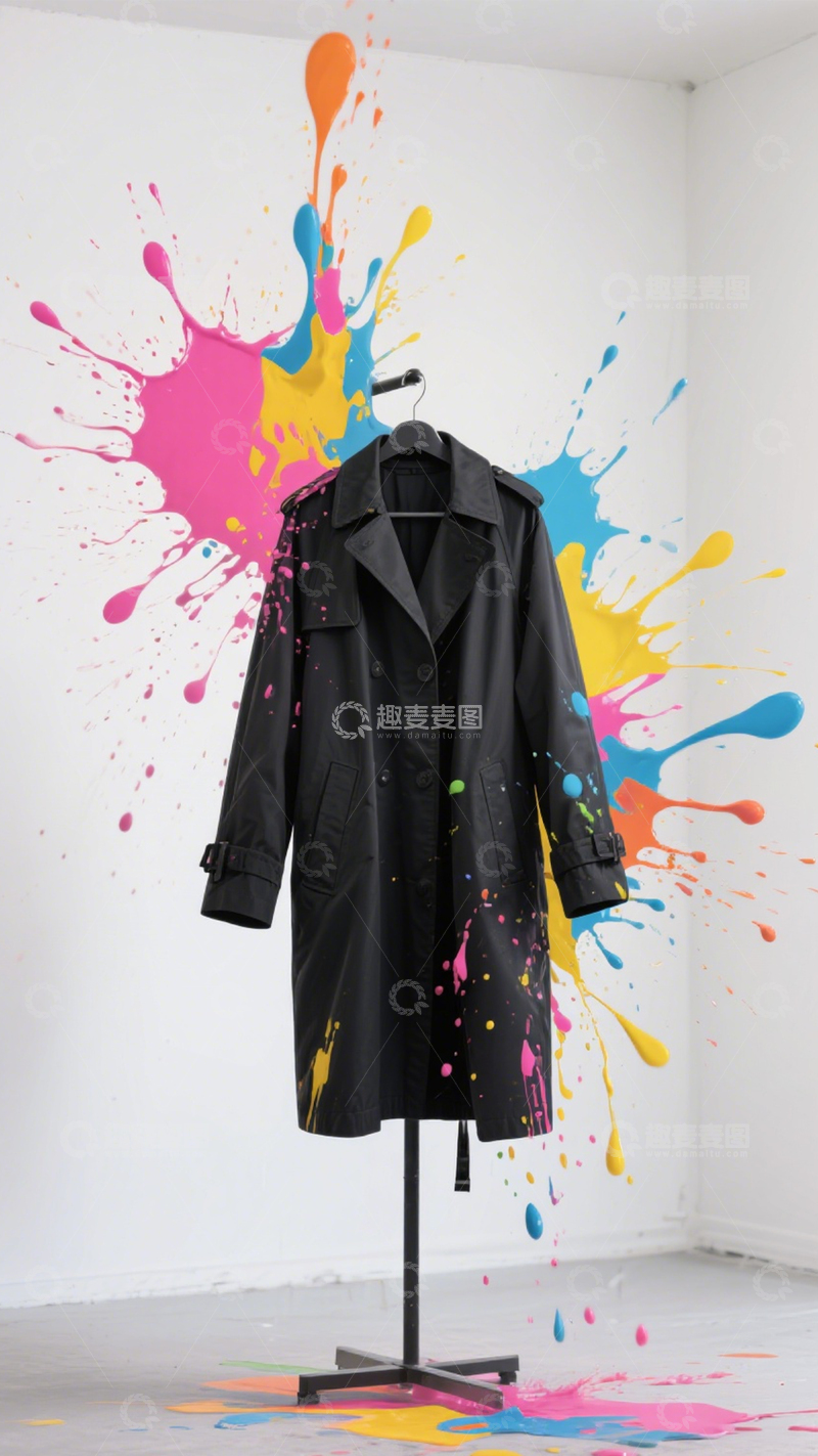 高清大图下载【趣麦麦图】泼墨风衣艺术潮流1