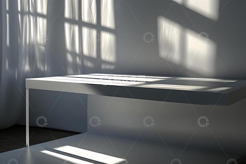 高清大图下载【趣麦麦图】白色空白展示桌1