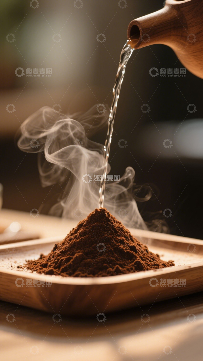 高清大图下载【趣麦麦图】慢享咖啡冲泡时光