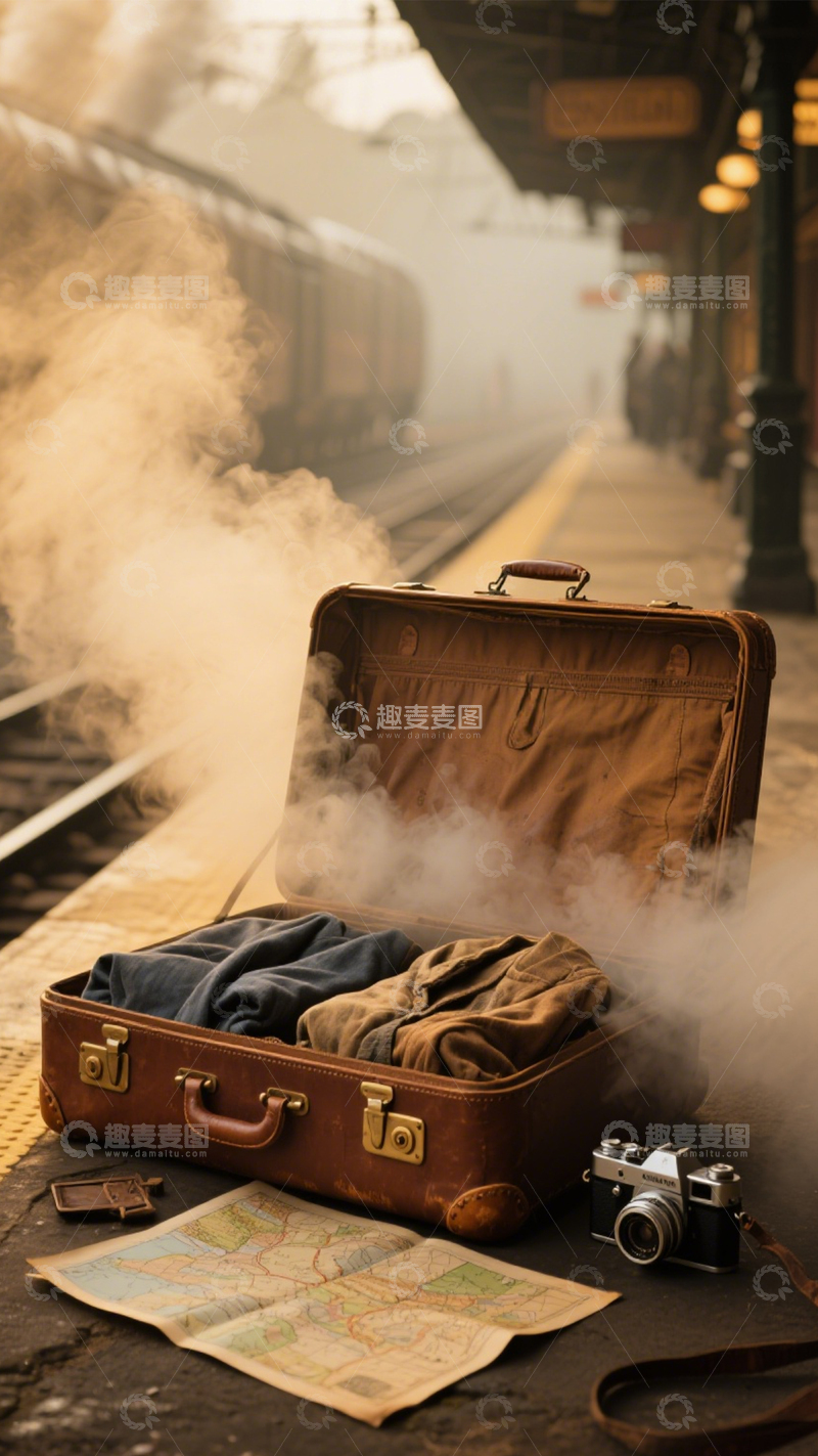 高清大图下载【趣麦麦图】车站怀旧旅行记忆