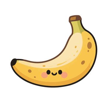 香蕉卡通手绘插画