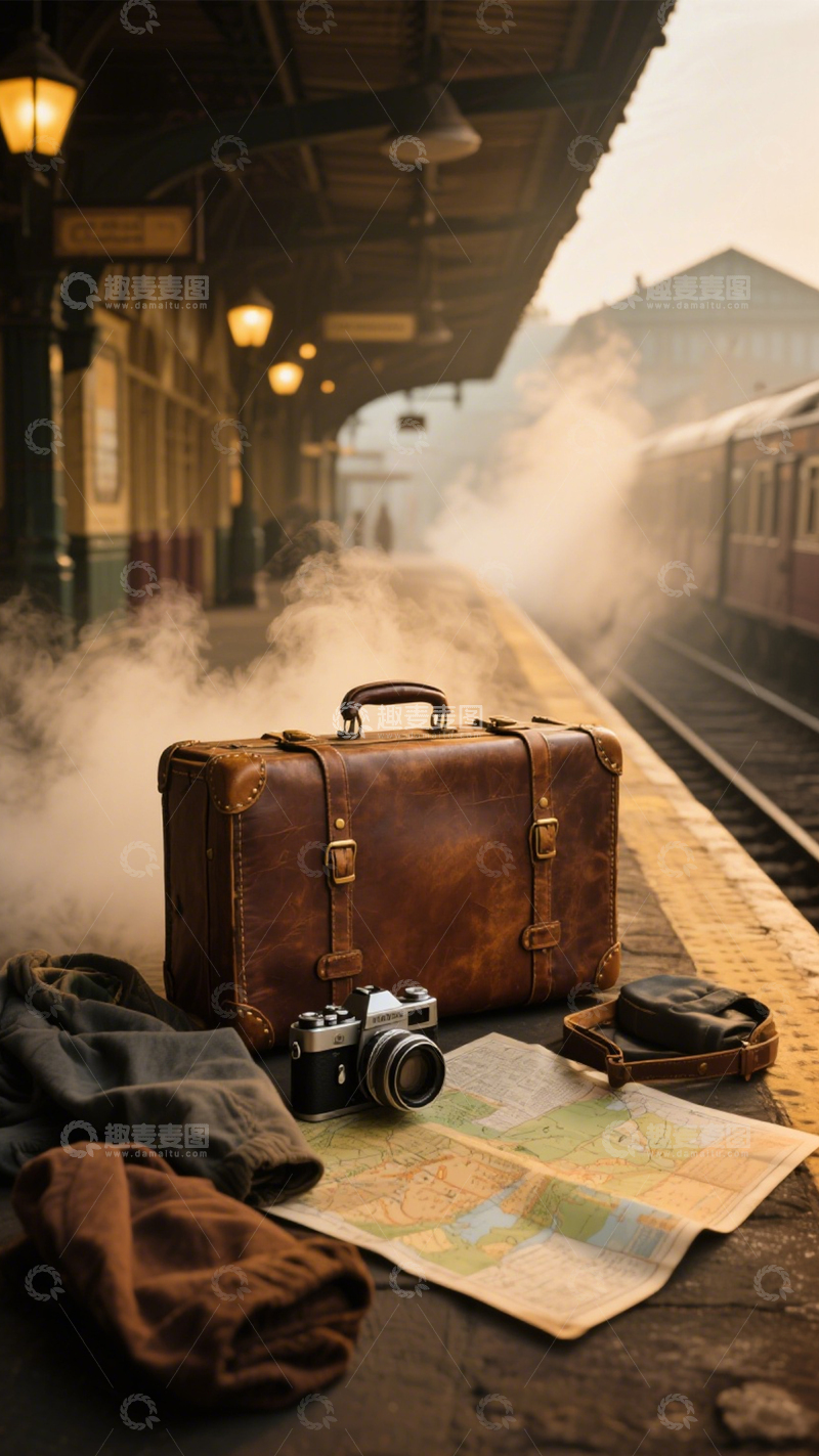 高清大图下载【趣麦麦图】车站怀旧旅行记忆2