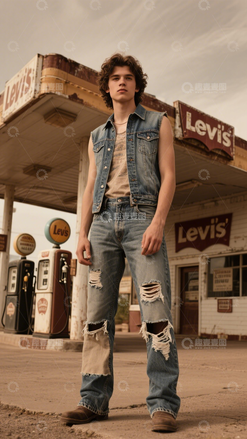 高清大图下载【趣麦麦图】复古牛仔街头风尚2