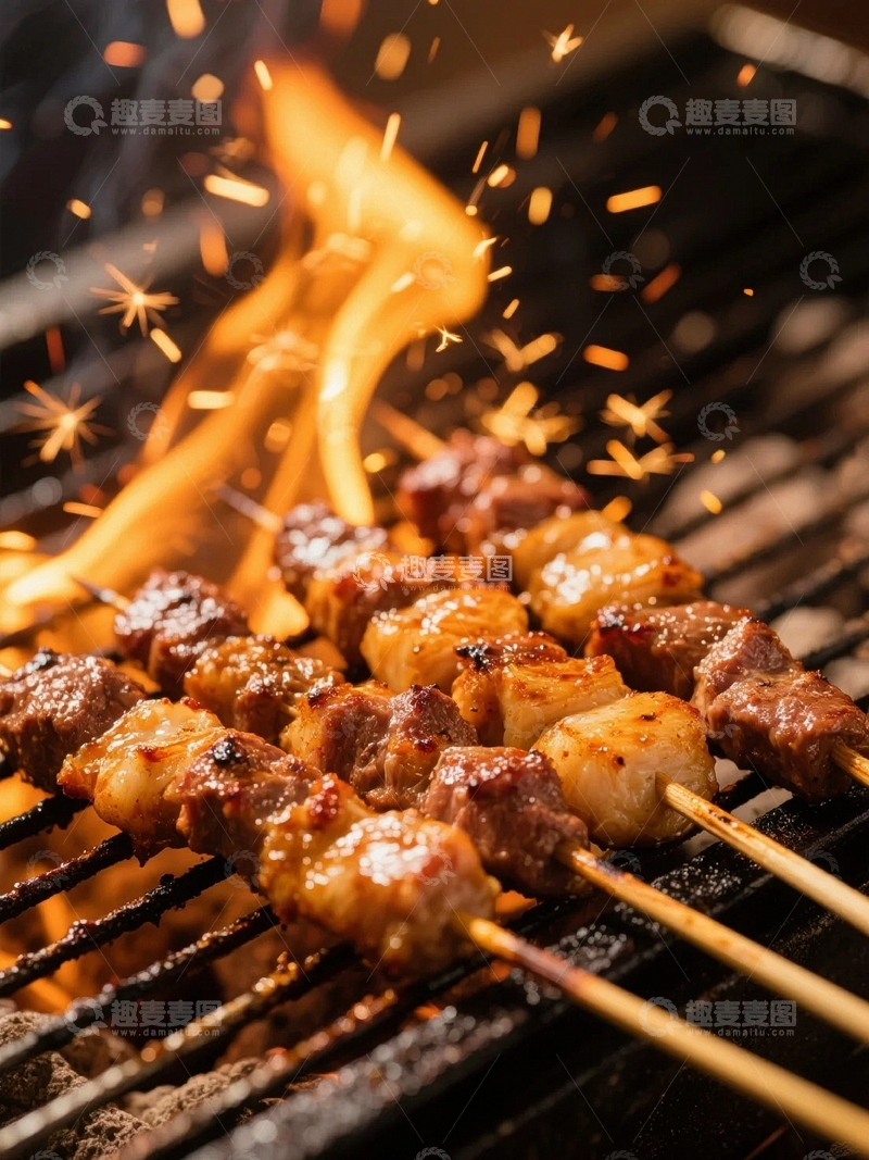 高清大图下载【趣麦麦图】特色烧烤烤串