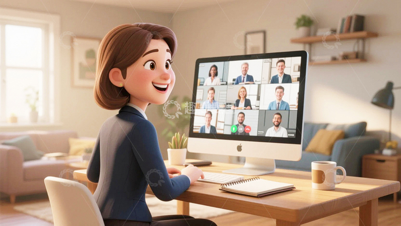 高清大图下载【趣麦麦图】 在线会议远程办公3
