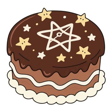 巧克力蛋糕手绘