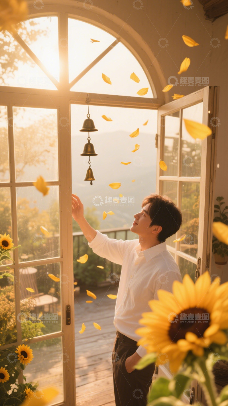高清大图下载【趣麦麦图】向日葵与阳光邂逅3