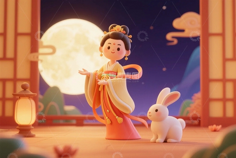 高清大图下载【趣麦麦图】中秋节嫦娥人物128
