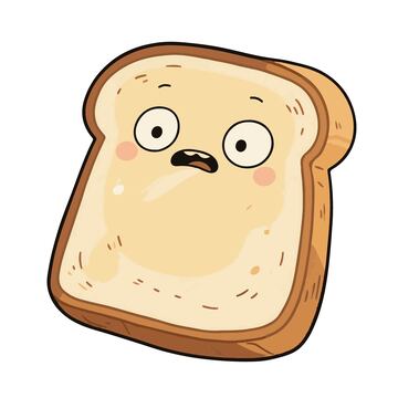 面包片拟人手绘