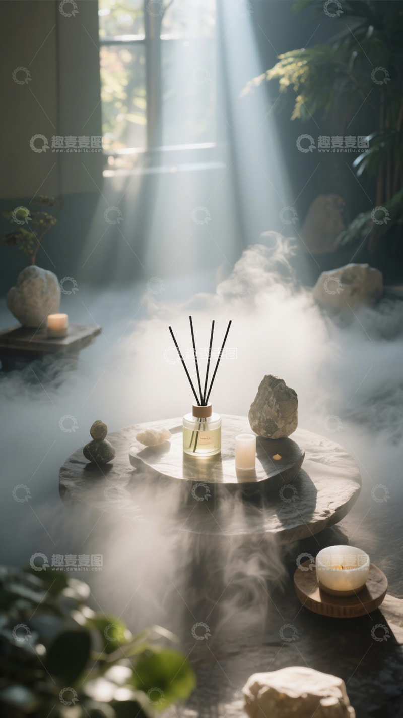 高清大图下载【趣麦麦图】香薰营造的宁静氛围2