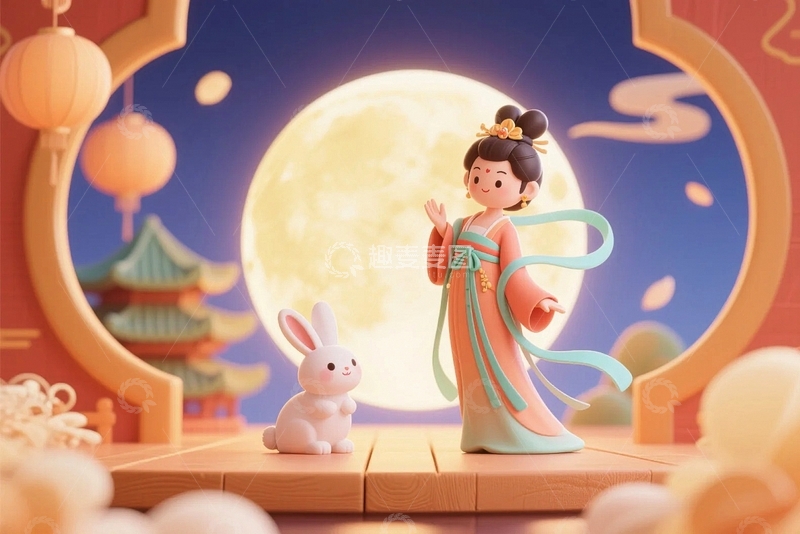 高清大图下载【趣麦麦图】中秋节嫦娥人物125