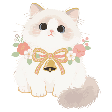 带着花环的布偶猫