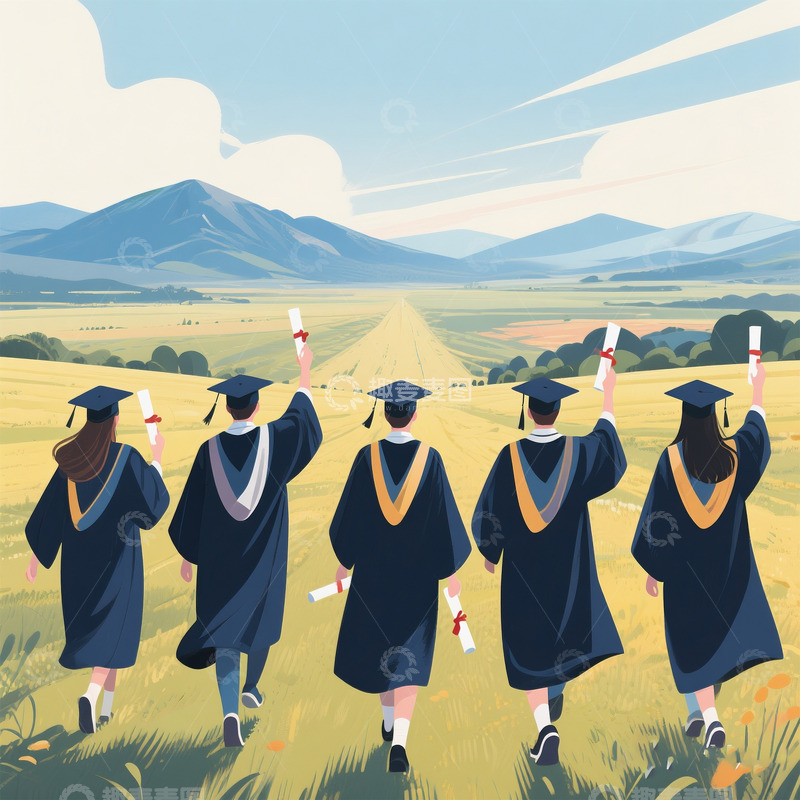 高清大图下载【趣麦麦图】毕业季背景图9