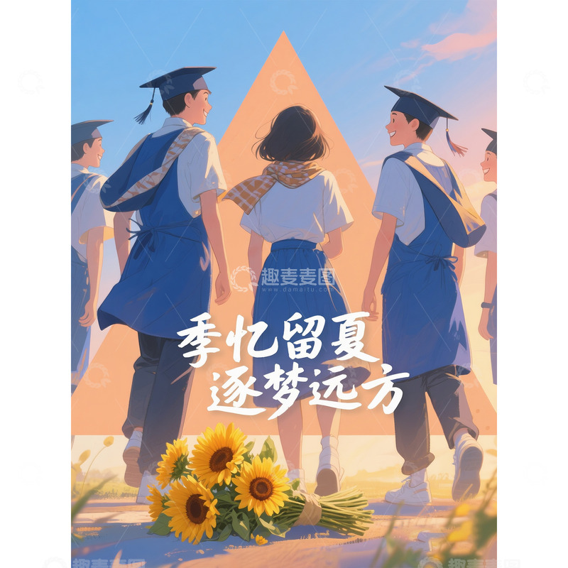 高清大图下载【趣麦麦图】毕业季背景图12