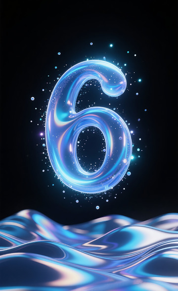 漂浮液体数字6