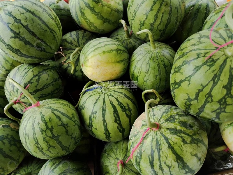 高清大图下载【趣麦麦图】绿色花纹的“夏日宝藏”——夏日最甜的期待