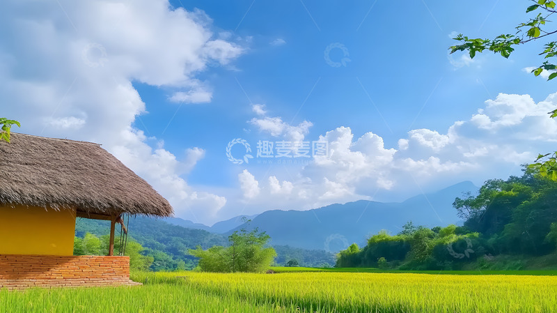 高清大图下载【趣麦麦图】夏日田园田野小屋