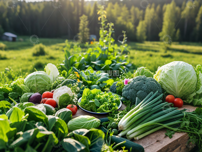 高清大图下载【趣麦麦图】田园新鲜多样的有机蔬菜