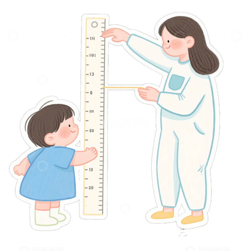 高清大图下载【趣麦麦图】给孩子量身高免抠元素3