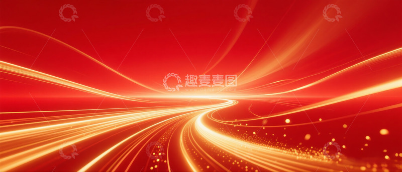 高清大图下载【趣麦麦图】红金主视觉背景10