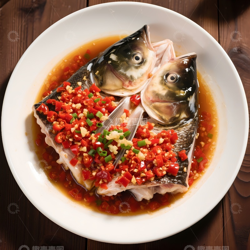 高清大图下载【趣麦麦图】剁椒鱼头美食