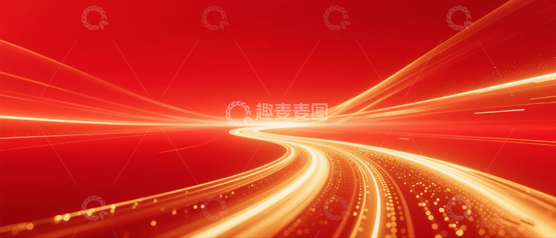 高清大图下载【趣麦麦图】红金主视觉背景7