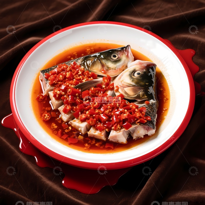 高清大图下载【趣麦麦图】剁椒鱼头美食2