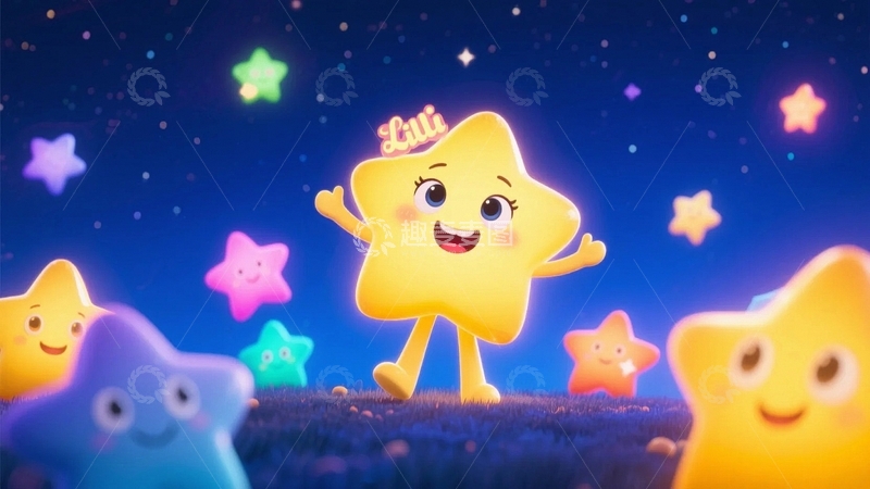 高清大图下载【趣麦麦图】守护童真的梦幻星星1