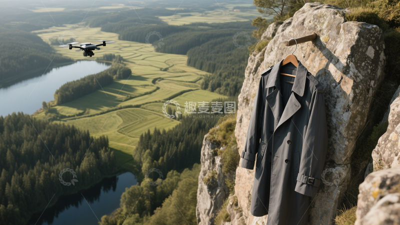高清大图下载【趣麦麦图】风衣与自然的对话3