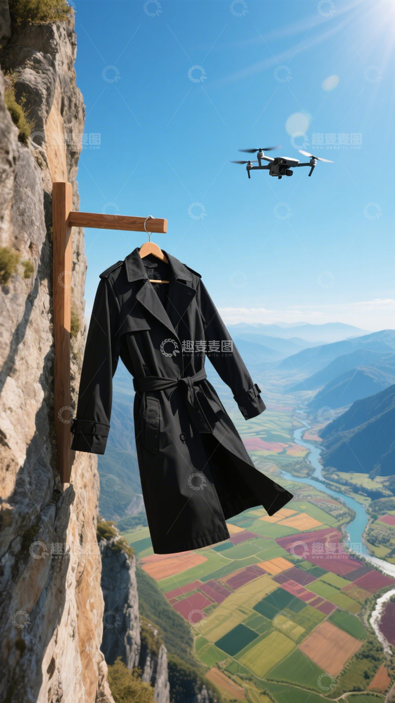 高清大图下载【趣麦麦图】风衣与自然的对话