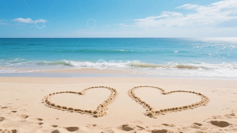 高清大图下载【趣麦麦图】海边的浪漫告白