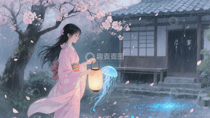 高清大图下载【趣麦麦图】雨夜海灯的梦幻2