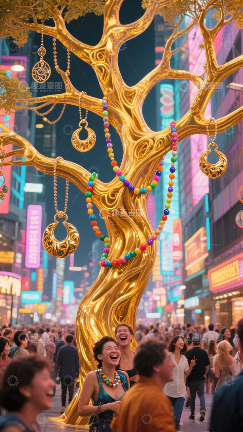 高清大图下载【趣麦麦图】珠宝树的日夜魅力1