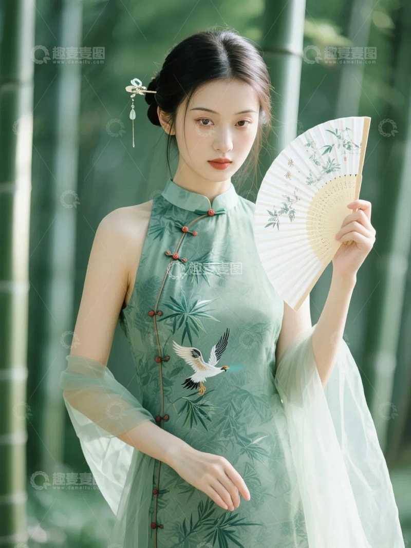 高清大图下载【趣麦麦图】中国风汉服美人3