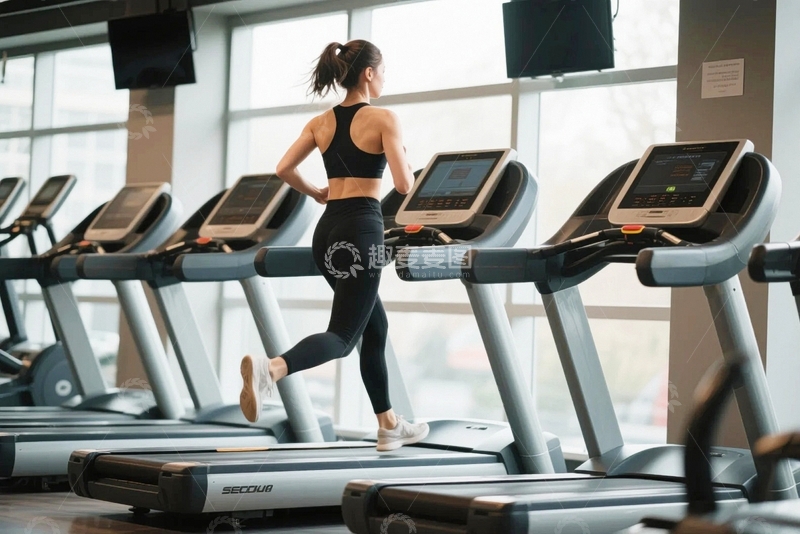 高清大图下载【趣麦麦图】跑步的健身女性
