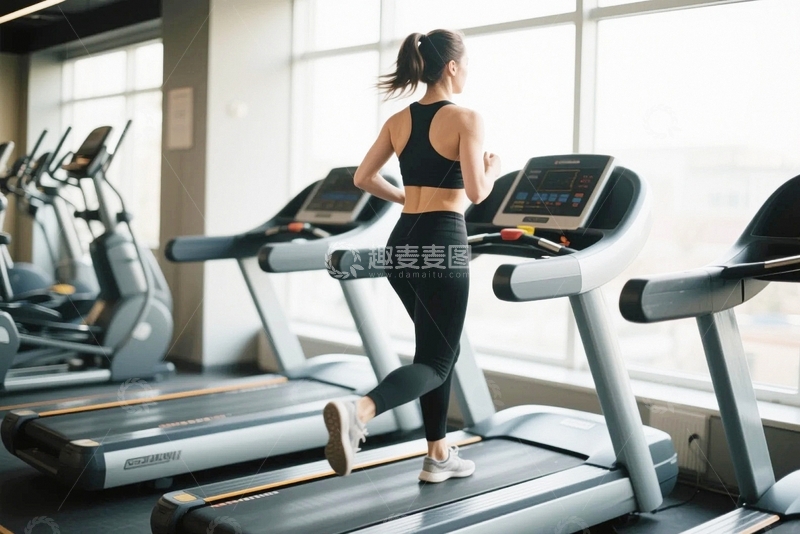 高清大图下载【趣麦麦图】跑步的健身女性3