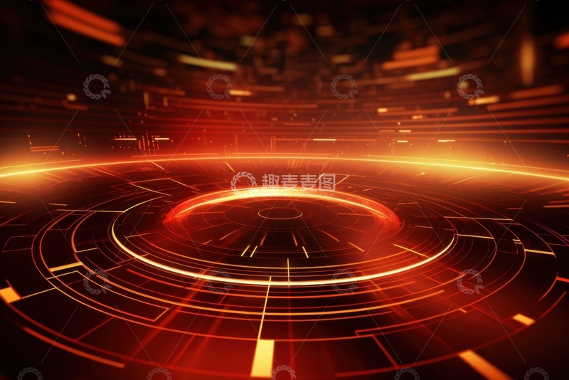 高清大图下载【趣麦麦图】科技圆形展台背景