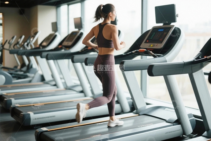 高清大图下载【趣麦麦图】跑步的健身女性1