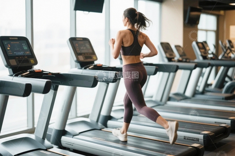 高清大图下载【趣麦麦图】跑步的健身女性7