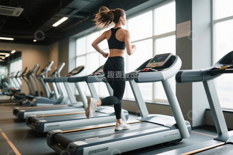 高清大图下载【趣麦麦图】跑步的健身女性4